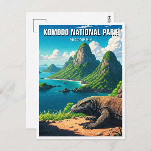 Komodo National Park Briefkaart (Voorkant / Achterkant)