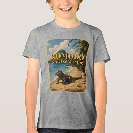 Komodo National Park Tri-Blend Shirt (Voorkant)