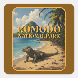 Komodo National Park Vierkante Sticker