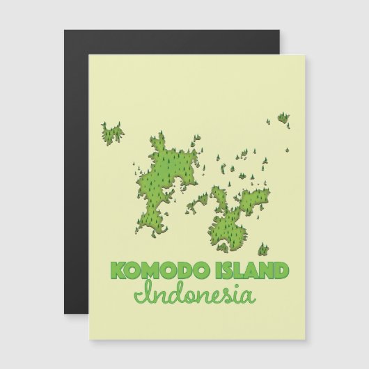 Komodo op het eiland Indonesië (Voorkant / Achterkant)
