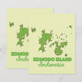 Komodo op het eiland Indonesië (Voorkant / Achterkant)