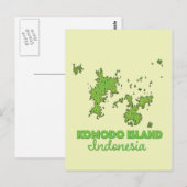 Komodo op het eiland Indonesië Briefkaart (Voorkant / Achterkant)