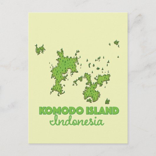 Komodo op het eiland Indonesië Briefkaart (Voorkant)