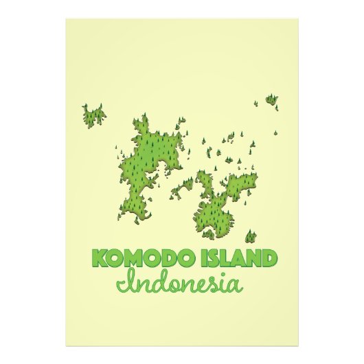 Komodo op het eiland Indonesië Foto Afdruk (Voorkant)