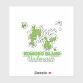 Komodo op het eiland Indonesië Sticker (Vel)