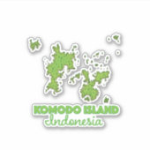 Komodo op het eiland Indonesië Sticker (Voorkant)