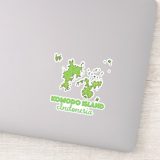 Komodo op het eiland Indonesië Sticker (Detail)