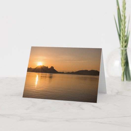 Komodo op zonsondergang kaart (Voorkant)