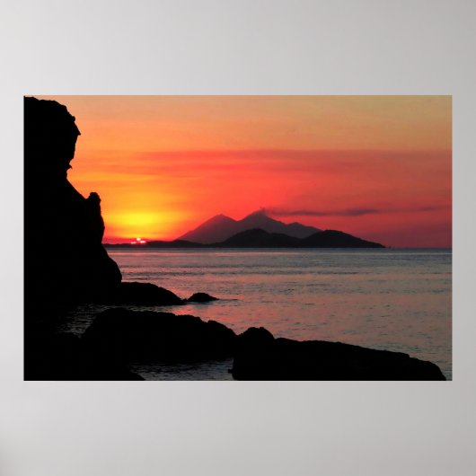 Komodo Sunset Poster (Voorkant)