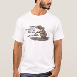 Komodo T- Houd het eiland schoon Plastic staat nie T-shirt