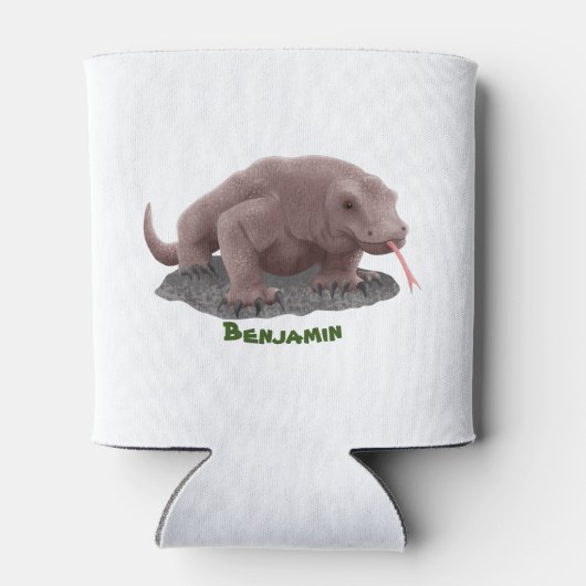 Komodo varaan illustratie blikjeskoeler (Achterkant)