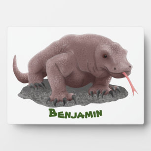 Komodo varaan illustratie fotoplaat