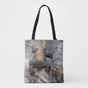 Komodovaraan op Zonnige Rotsen Tote Bag