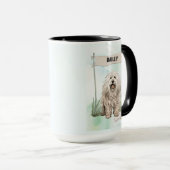 Komondor Aquarel Gepersonaliseerde Hond Mok (Voorkant rechts)