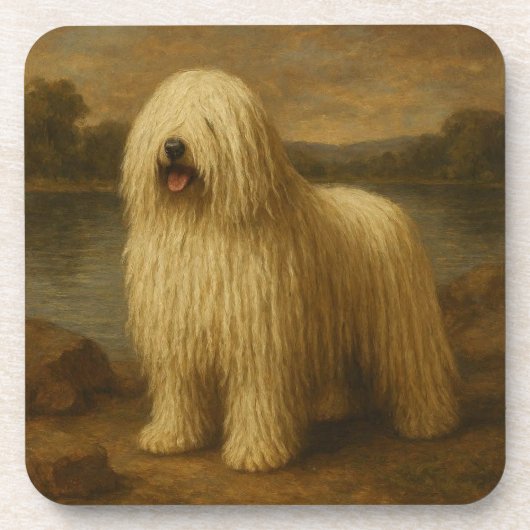 Komondor Bier Onderzetter (Voorkant)