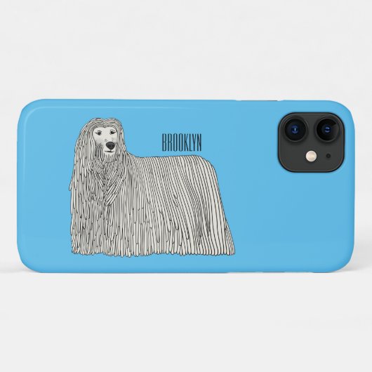 Komondor cartoon illustratie Case-Mate iPhone case (Achterkant (horizontaal))