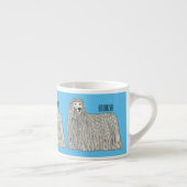 Komondor cartoon illustratie espresso kop (Rechts)