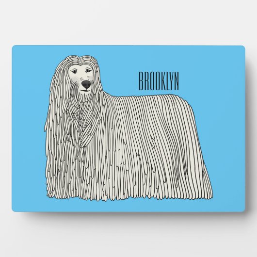 Komondor cartoon illustratie fotoplaat (voorkant)