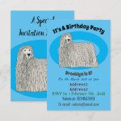 Komondor cartoon illustratie kaart (Voorkant / Achterkant)