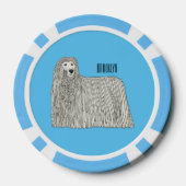 Komondor cartoon illustratie poker chips (Achterkant)