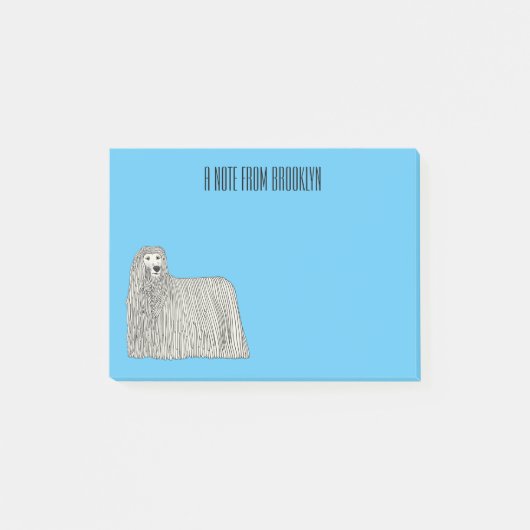 Komondor cartoon illustratie post-it® notes (Voorkant)