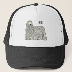 Komondor cartoon illustratie trucker pet