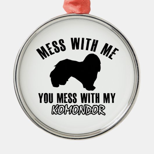 komondor design metalen ornament (Voorkant)