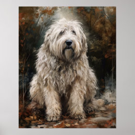 Komondor Dog Art Print Poster