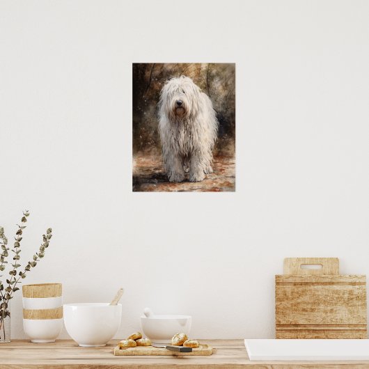 Komondor Dog Art Print Poster (Keuken)