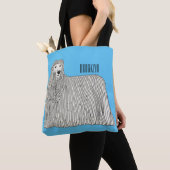 Komondor dog cartoon illustration tote bag (Dichtbij)