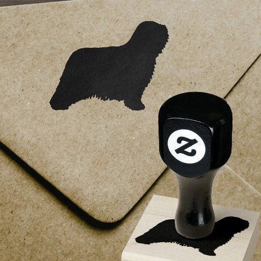 Komondor Hondenras Silhouet Rubberstempel