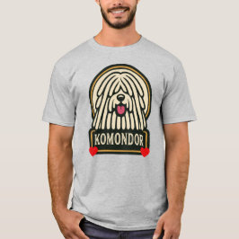Komondor Hongaarse herdershond Mop Dog met Dreads T-shirt