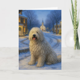 Komondor Kerstkaart Feestdagen Kaart
