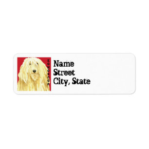 Komondor kleurenblok etiket