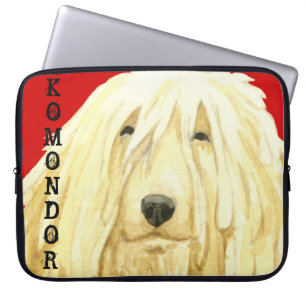 Komondor kleurenblok laptop sleeve