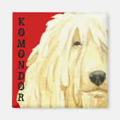 Komondor kleurenblok magneet (Voorkant)