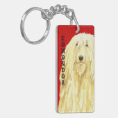 Komondor kleurenblok sleutelhanger (Voorkant Links)