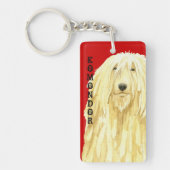 Komondor kleurenblok sleutelhanger (Voorkant)