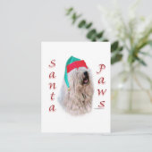 Komondor Santa Paws Feestdagenkaart (Staand voorkant)