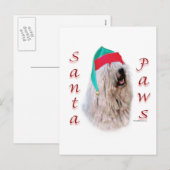 Komondor Santa Paws Feestdagenkaart (Voorkant / Achterkant)