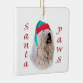 Komondor Santa Paws Keramisch Ornament (Rechts)