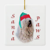 Komondor Santa Paws Keramisch Ornament (Achterkant)
