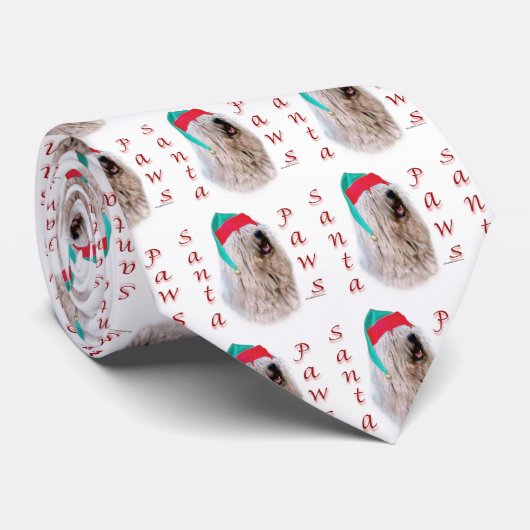 Komondor Santa Paws Stropdas (Opgerold)