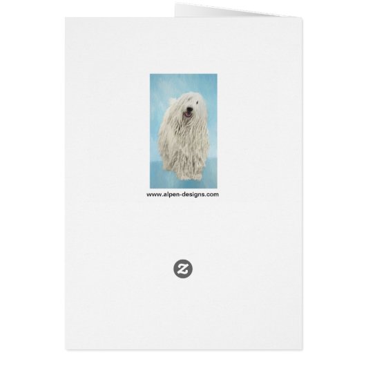 Komondor schilderen - Kute Original Dog Art (Achterkant)