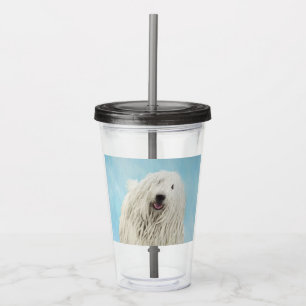 Komondor schilderen - Kute Original Dog Art Acryl Drinkbeker