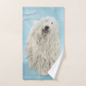 Komondor schilderen - Kute Original Dog Art Bad Handdoek (Handdoek)