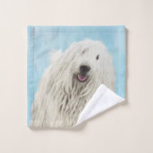 Komondor schilderen - Kute Original Dog Art Bad Handdoek (Wasdoekje)