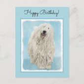 Komondor schilderen - Kute Original Dog Art Briefkaart (Voorkant)
