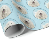 Komondor schilderen - Kute Original Dog Art Cadeaupapier (Rol Hoek)