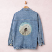 Komondor schilderen - Kute Original Dog Art Denim Jacket (Hangar)